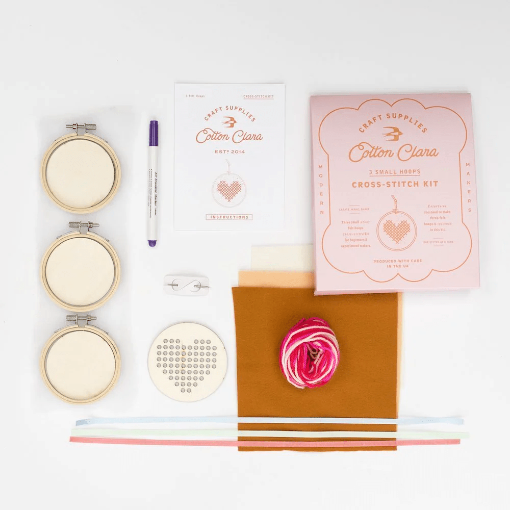 Heart Felt Embroidery Hoop Kit, Shopsweetluluss