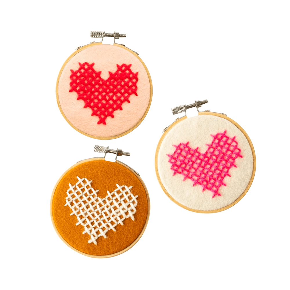 Heart Felt Embroidery Hoop Kit, Shopsweetluluss