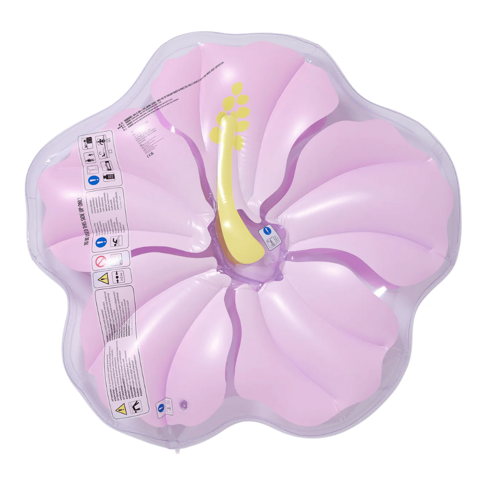 SunnyLife Luxe Lie-On Float - Pastel Lilac Hibiscus, Shopsweetluluss