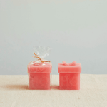"Ho Ho Ho" Gift Box Shaped Candle, Pink, Shopsweetluluss