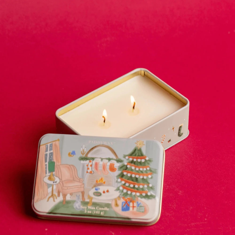 Holiday Candle Tin - Persimmon & Chestnut, Shopsweetluluss