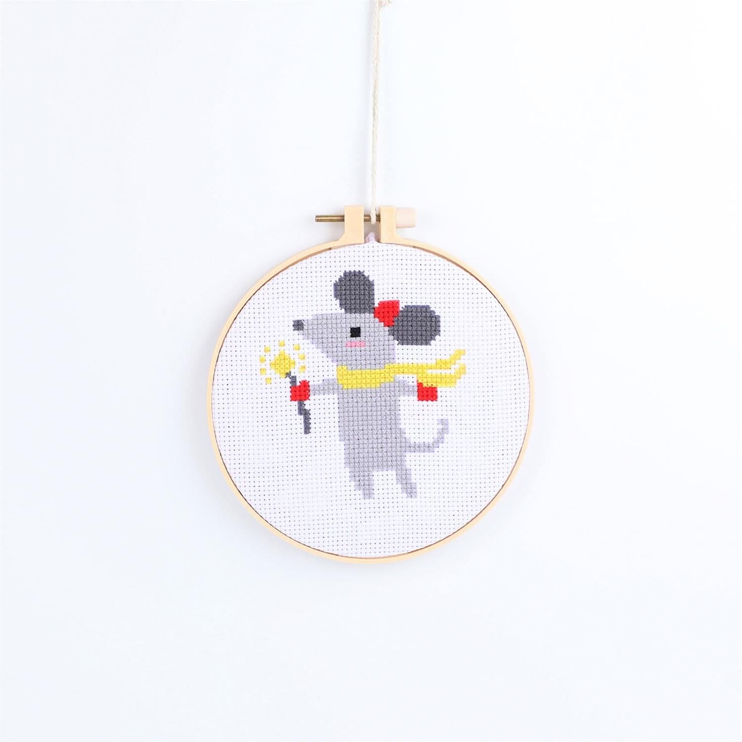 Holiday Cross Stitch Embroidery Craft Kit - 4 Style Options, Shopsweetluluss