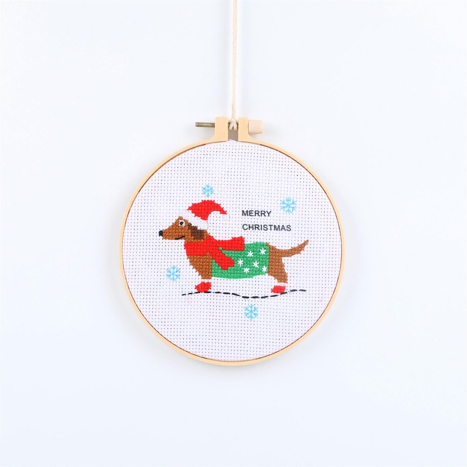 Holiday Cross Stitch Embroidery Craft Kit - 4 Style Options, Shopsweetluluss
