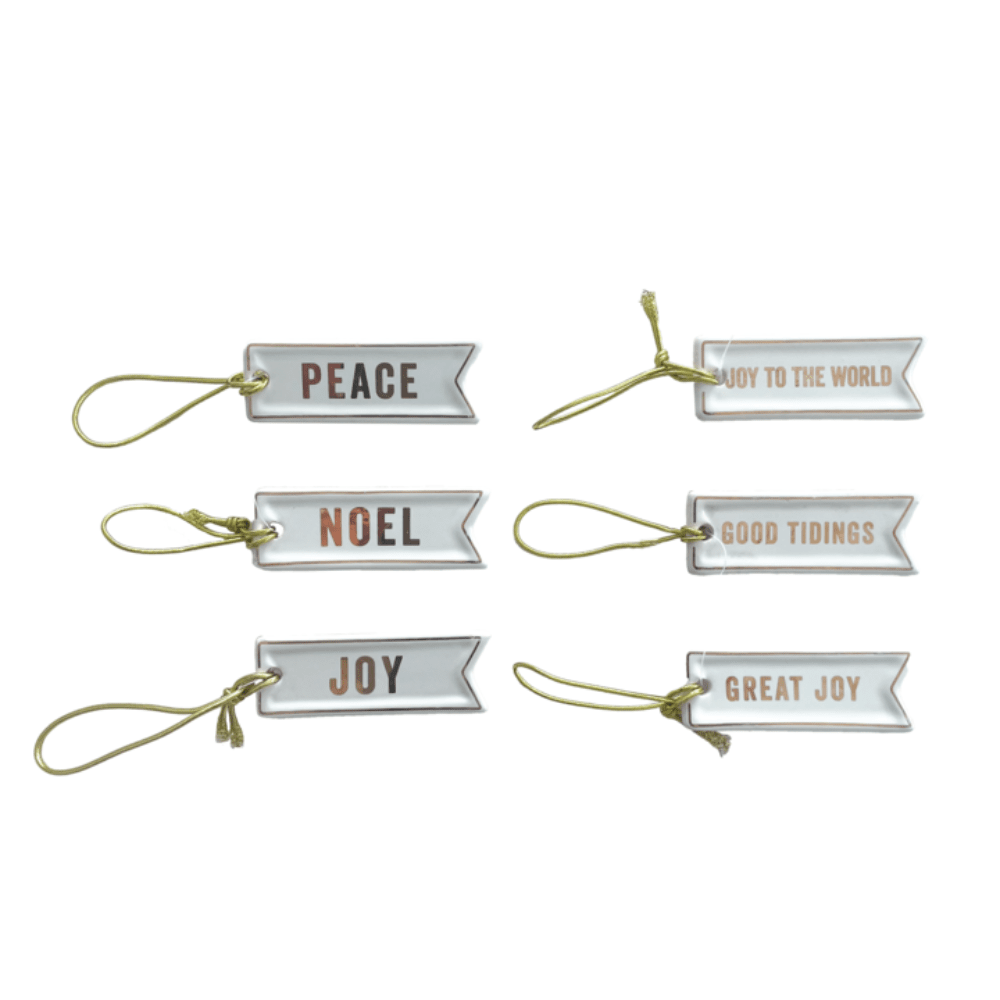 Holiday Glass Gift Tag Ornaments, Shopsweetluluss