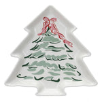 Holiday Stoneware Tree Shaped Plate with Christmas Tree, Shopsweetluluss
