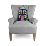 Holiday Village Blue House Hook Pillow, Shopsweetluluss