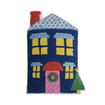 Holiday Village Blue House Hook Pillow, Shopsweetluluss