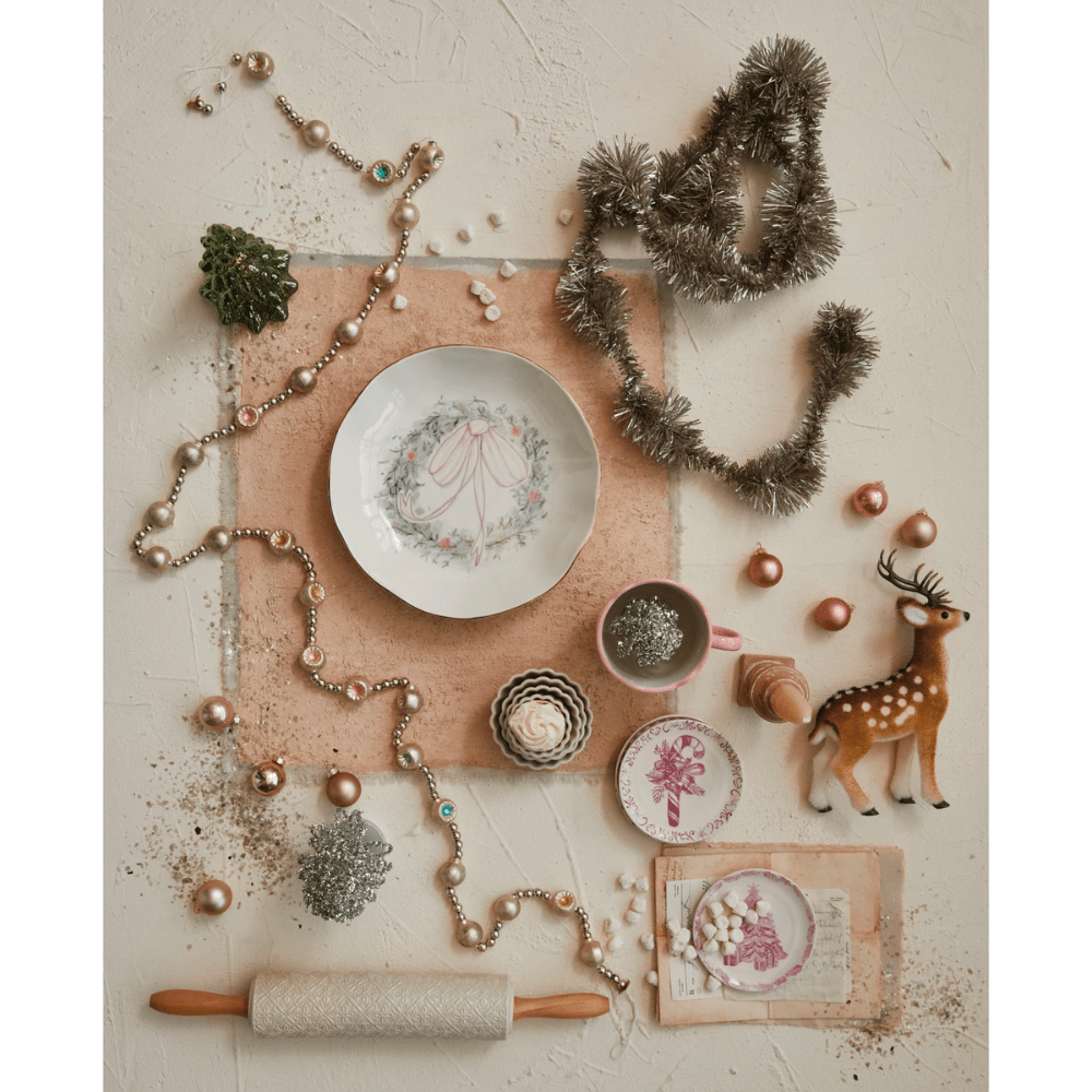 Holiday Wreath Stoneware Bowl, Shopsweetluluss