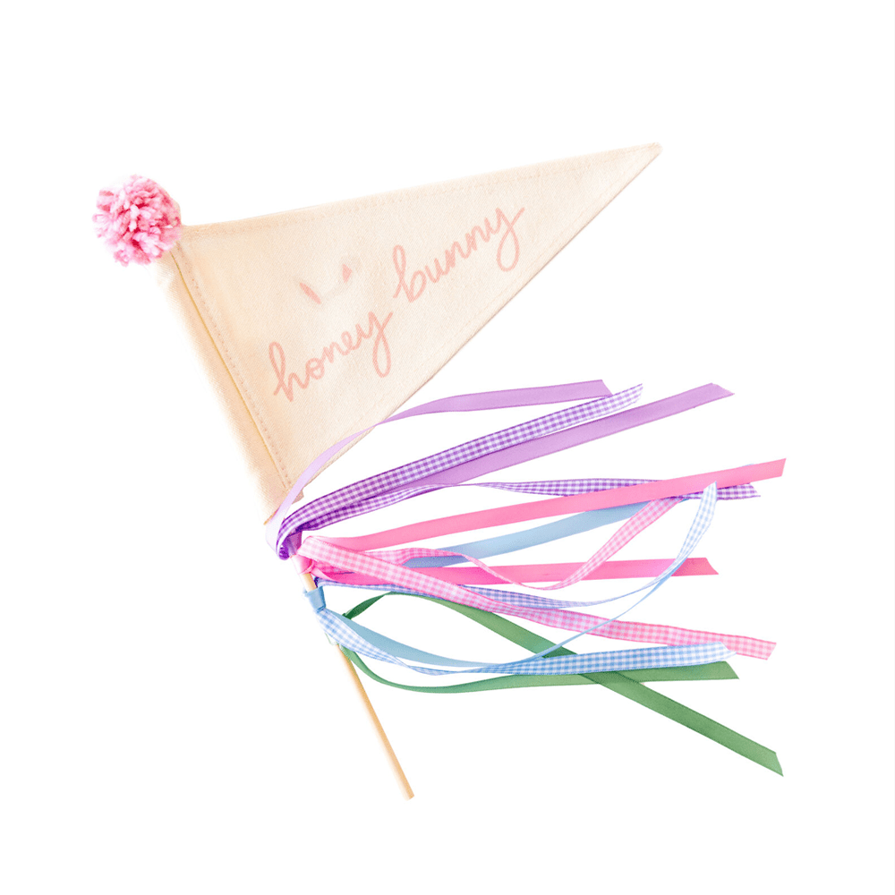 Honey Bunny Mini Pennant Flag, Shopsweetluluss