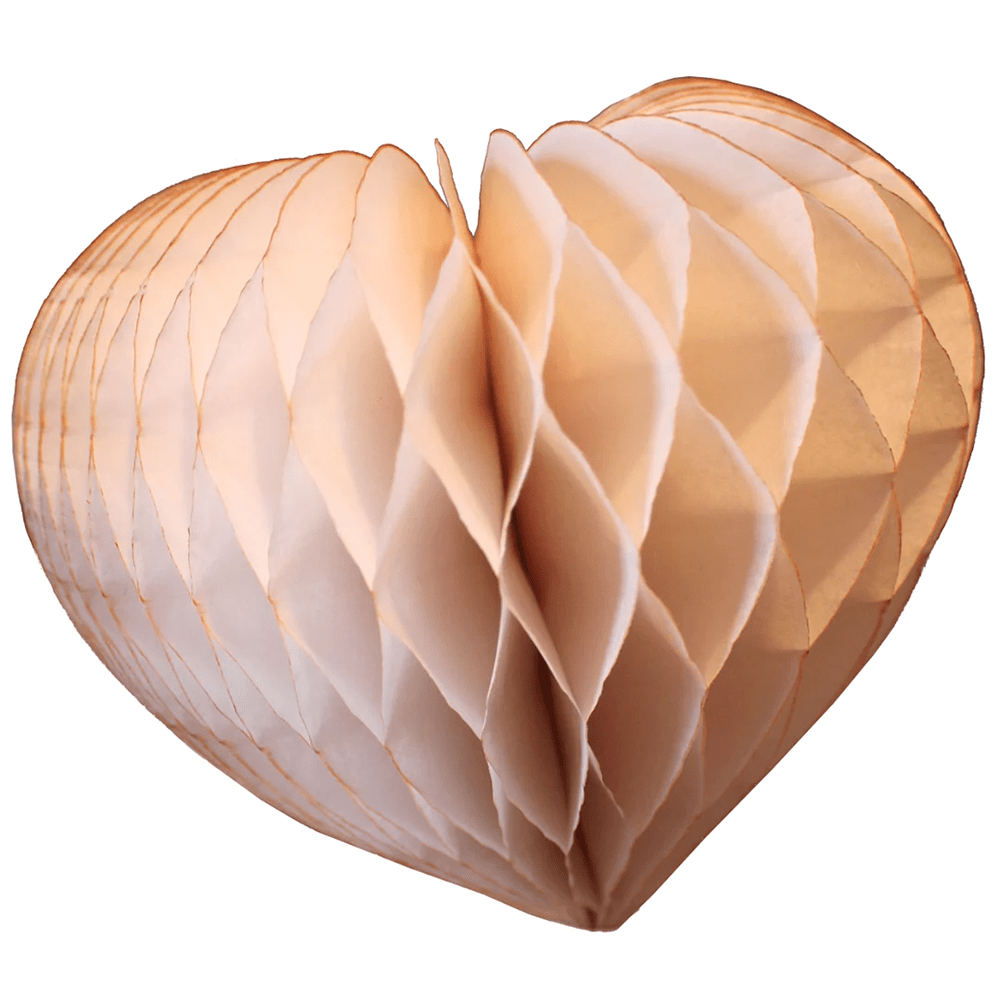 Honeycomb Heart, Ivory - 8", Shopsweetluluss