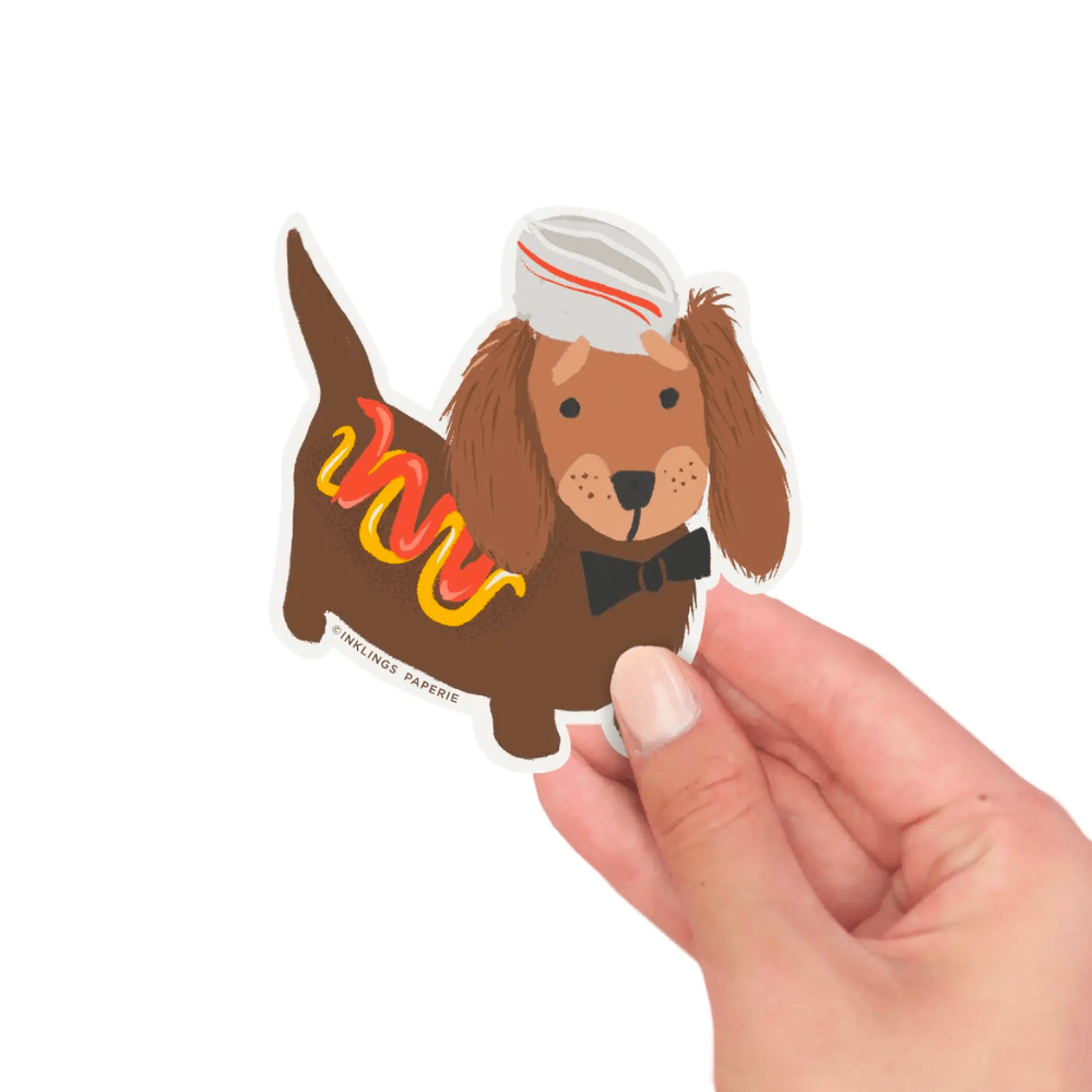 Hotdog Vinyl Sticker - Shopsweetluluss