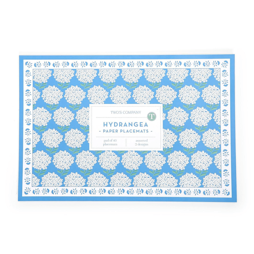 Hydrangea Paper Placemat Book, Shopsweetluluss
