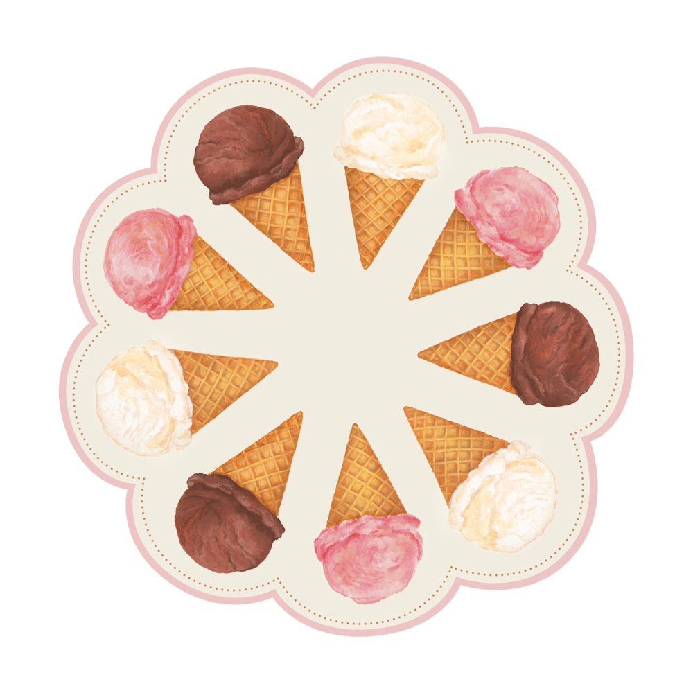 Die-Cut Ice Cream Placemat, Shopsweetluluss