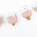 Ice Cream Wool Felt Garland, Shopsweetluluss