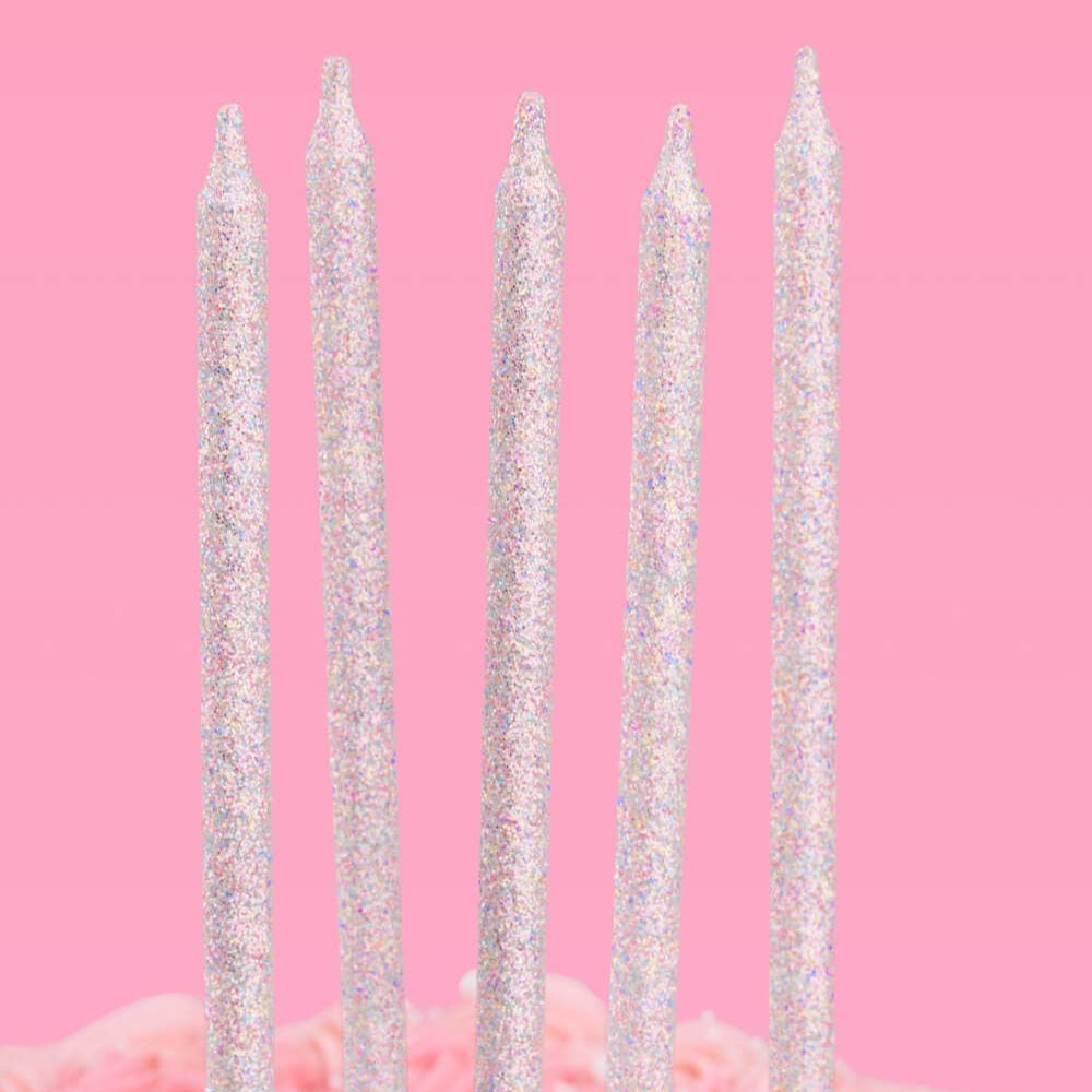 Iridescent Glitter Candles - 10pk, Shopsweetluluss