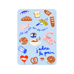 "J'Adore Le Pain" Iron-on Sheets, Pack of 2, Shopsweetluluss