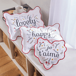 Je T'Aime Floral Embroidered Pillow, Shopsweetluluss