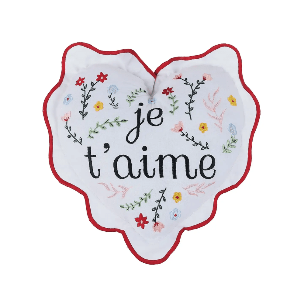 Je T'Aime Floral Embroidered Pillow, Shopsweetluluss