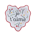 Je T'Aime Floral Embroidered Pillow, Shopsweetluluss