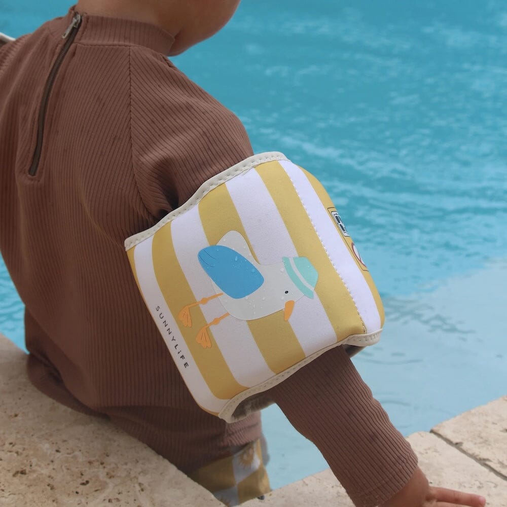 Kids Floaties - Sid the Seagull Mustard Stripe, Shopsweetluluss