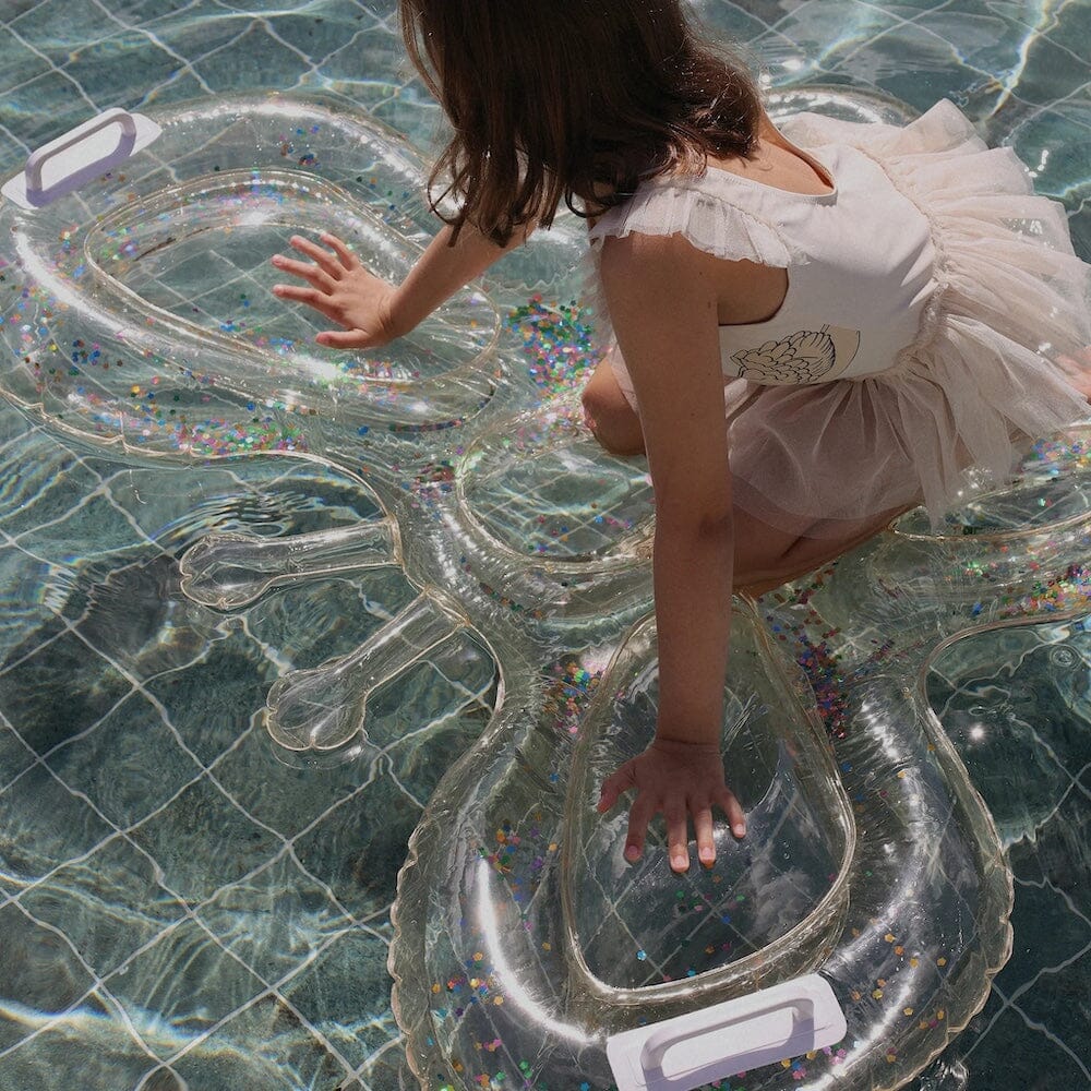 SunnyLife Kids Lie-On Float - Cotton Candy Glitter, Shopsweetluluss