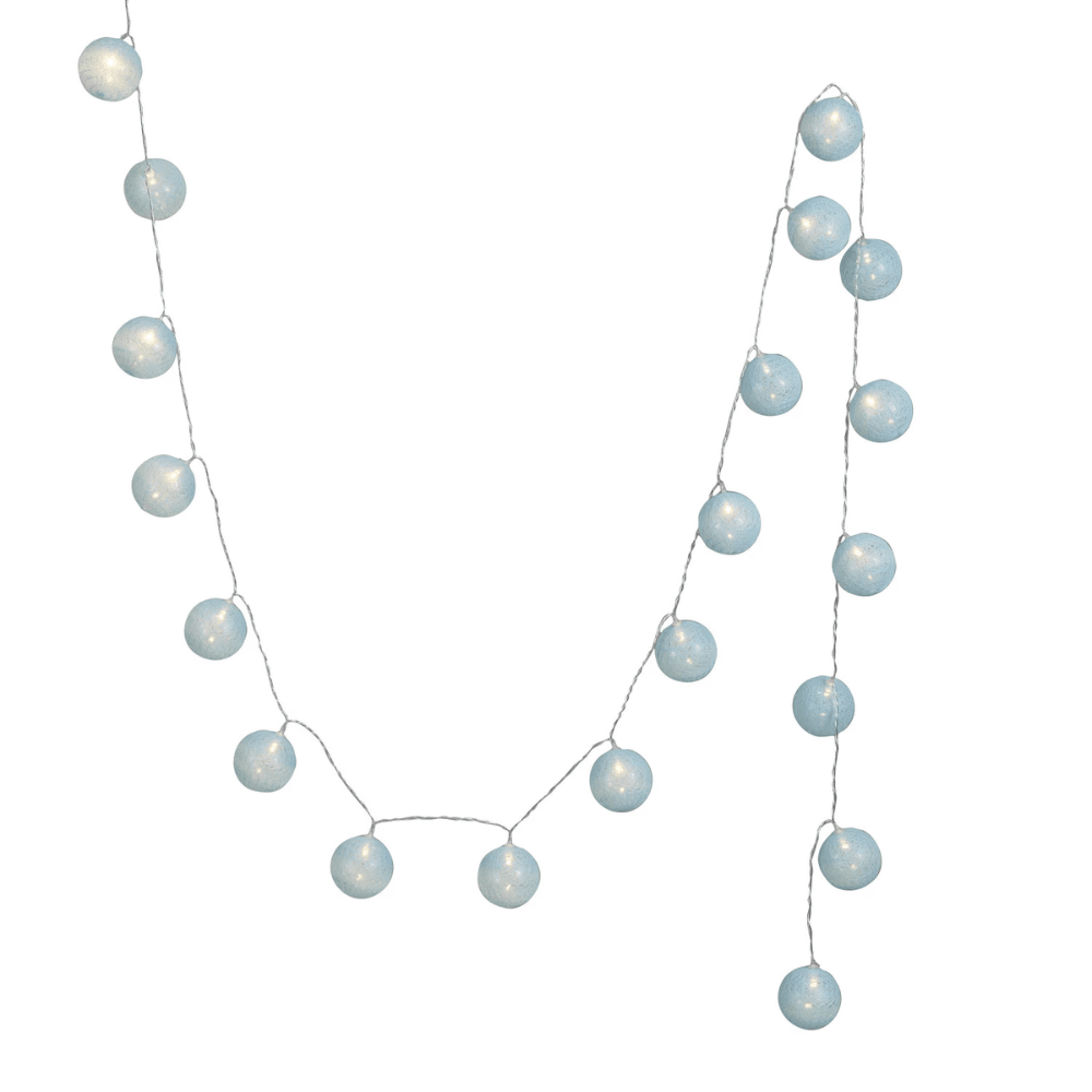 Plastic Ball LED String Light w/20 Lights, Blue, Shopsweetluluss