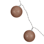 Plastic Ball LED String Light w/20 Lights, Brown, Shopsweetluluss