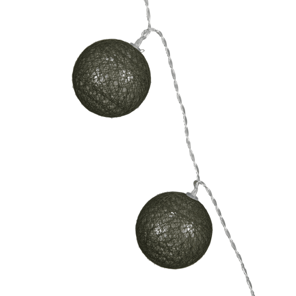 Plastic Ball LED String Light w/20 Lights, Green, Shopsweetluluss