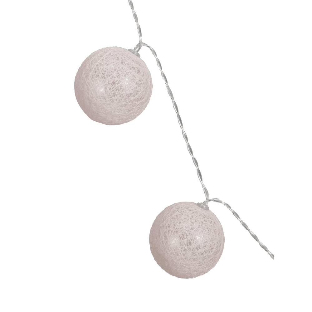 Plastic Ball LED String Light w/20 Lights, Taupe, Shopsweetluluss