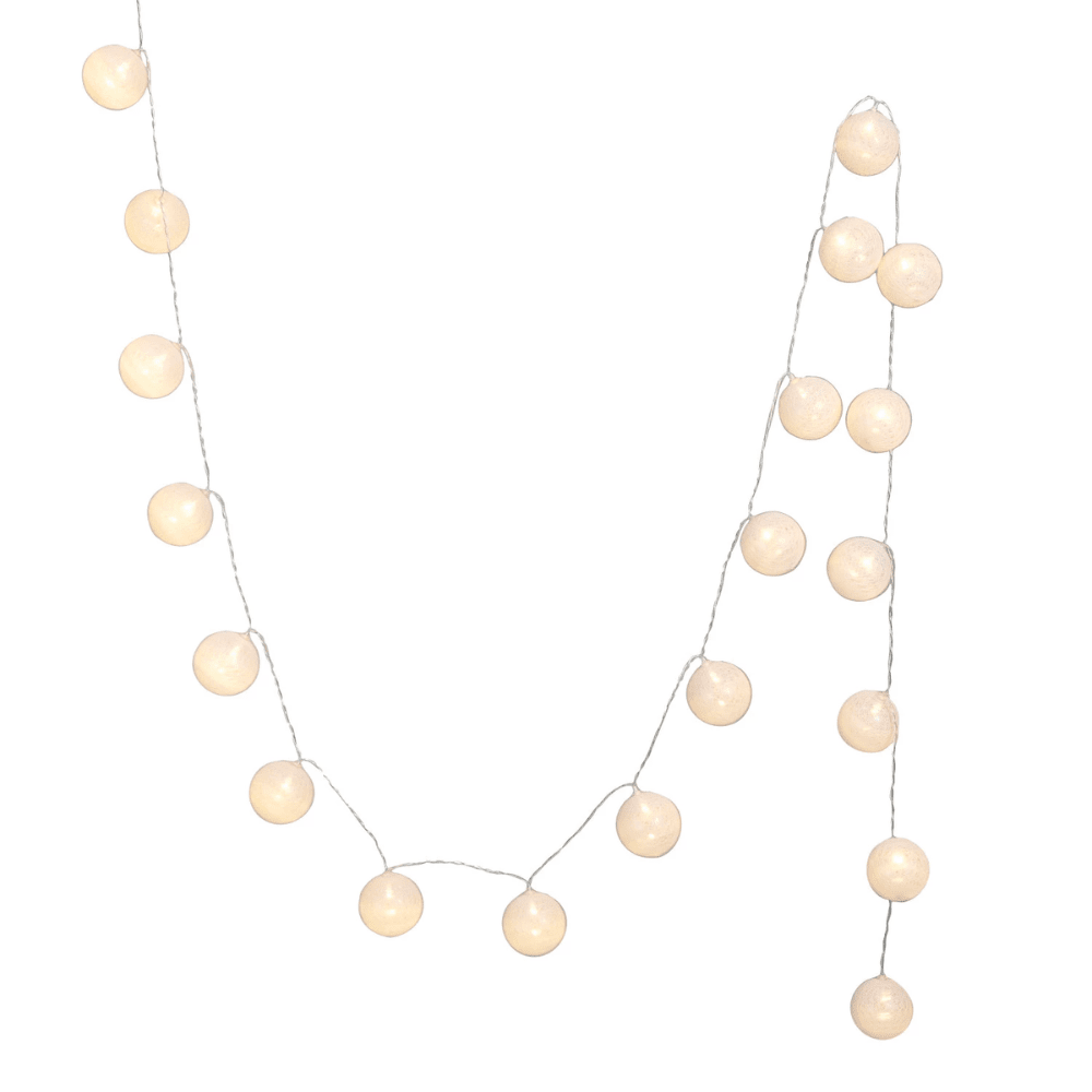 Plastic Ball LED String Light w/20 Lights, Taupe, Shopsweetluluss
