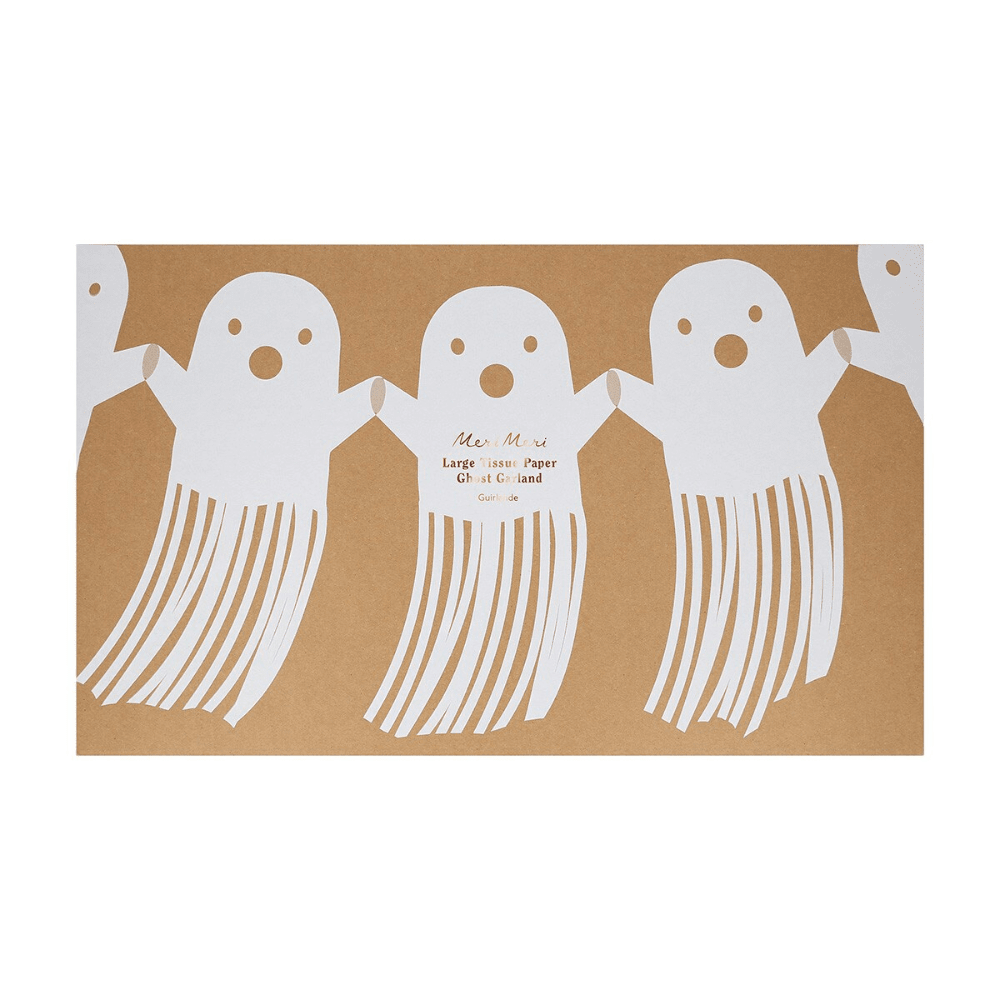 Meri Meri Large Tissue Paper Ghost Garland, Shopsweetluluss