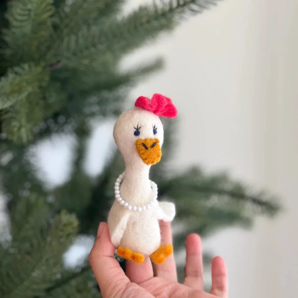 Lady Duck Finger Puppet, Shopsweetluluss