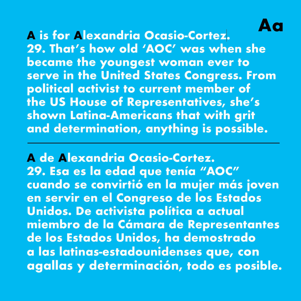 Latina Legends Alphabet Book (English & Spanish), Shopsweetluluss