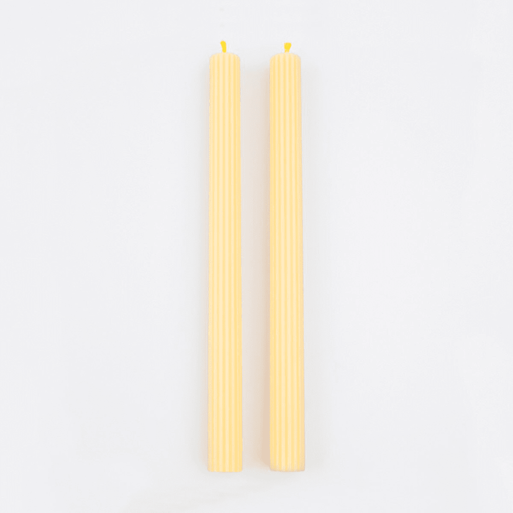 Lemon Sherbet Yellow Table Candles, Shopsweetluluss