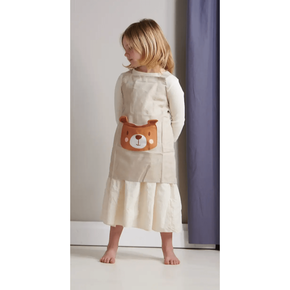 Linen Apron - Bear, Shopsweetluluss