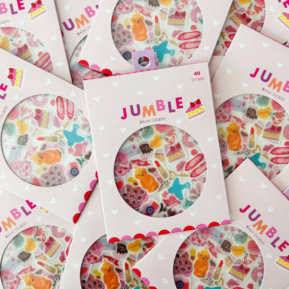 Love Jumble Washi Stickers, Shopsweetluluss