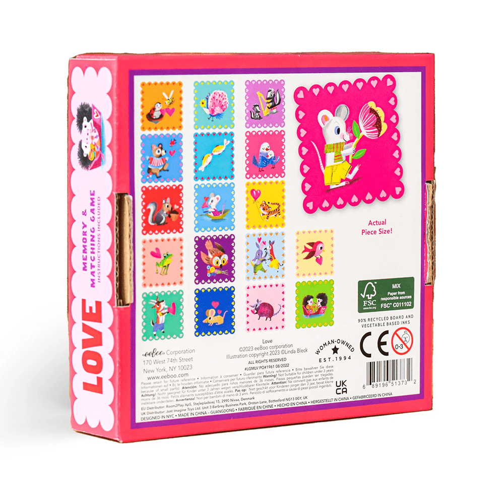 Love Little Square Memory Game, Shopsweetluluss