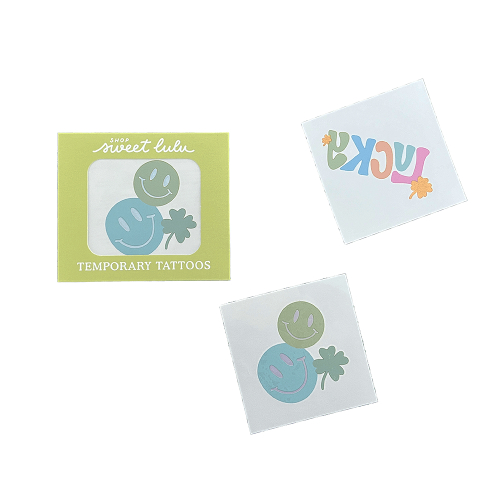 Happy Go Lucky Temporary Tattoos, Shopsweetluluss