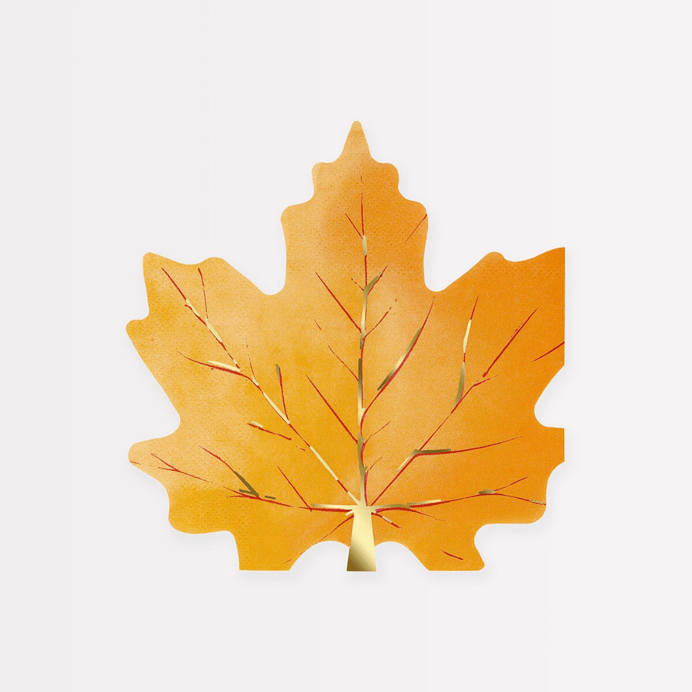 Meri Meri Maple Leaf Shaped Napkins, Shopsweetluluss