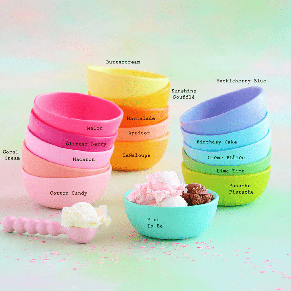 Melamine Rainbow Bowl - 16 Color Options, Shopsweetluluss