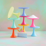 Melamine Rainbow Cake Plates, Medium - 8 Color Options, Shopsweetluluss