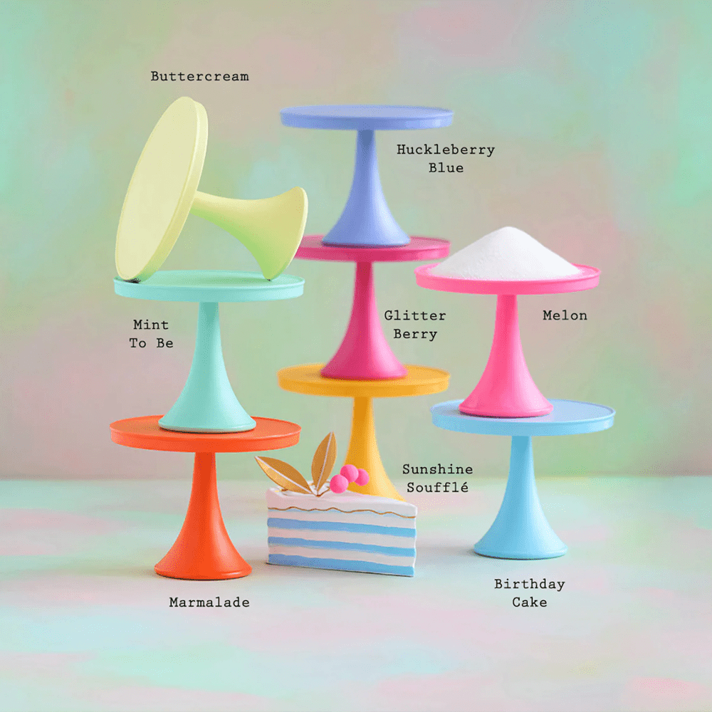 Melamine Rainbow Cake Plates, Medium - 8 Color Options, Shopsweetluluss