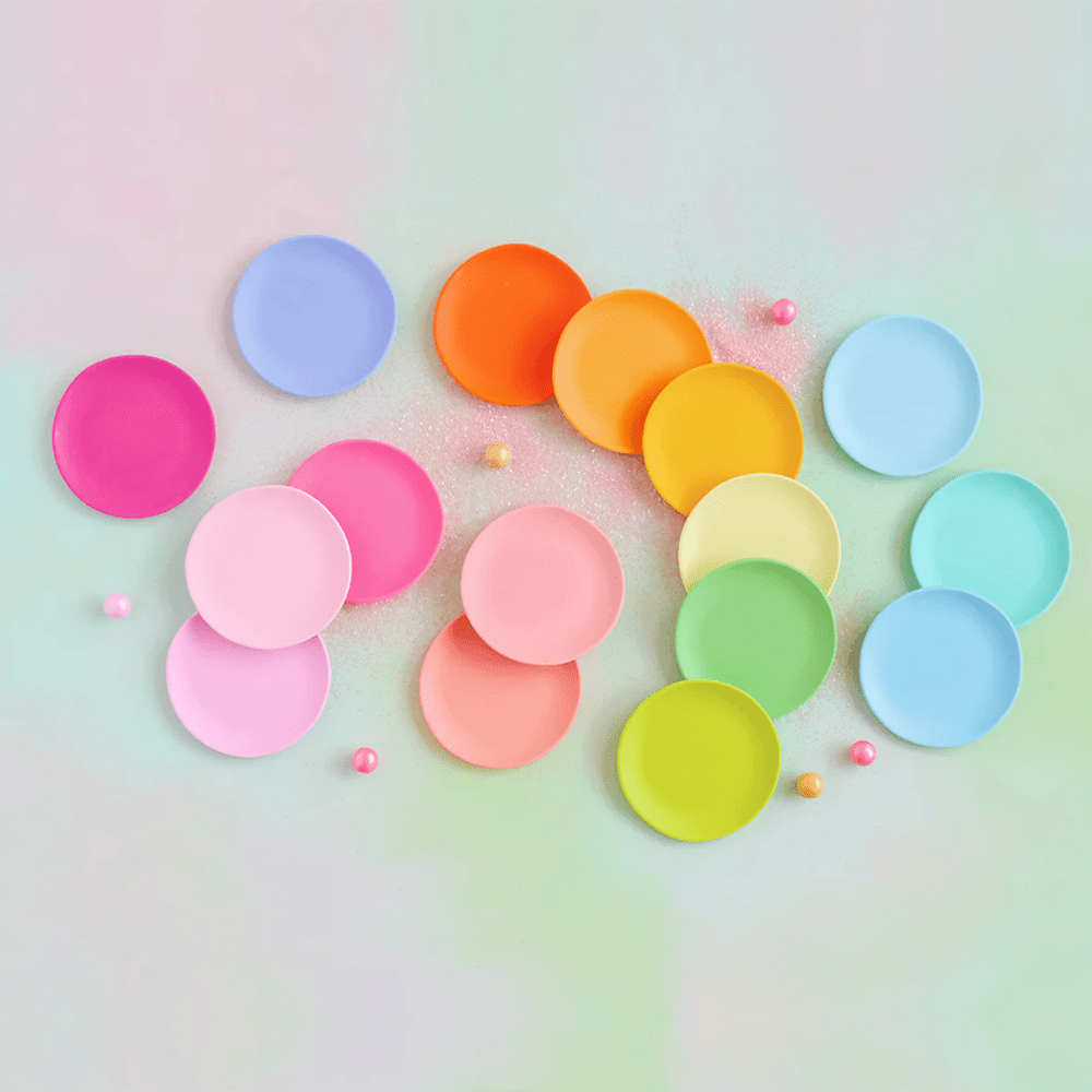 Melamine Rainbow Dessert Plate - 16 Color Options, Shopsweetluluss
