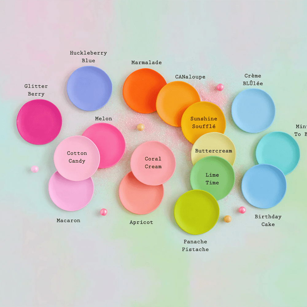Melamine Rainbow Dessert Plate - 16 Color Options, Shopsweetluluss