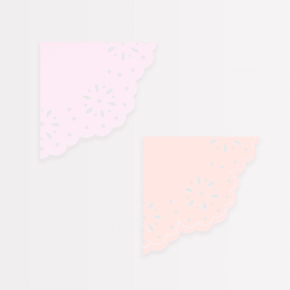 Meri Meri Broderie Anglaise Lace Multi Small Napkins, Shopsweetluluss