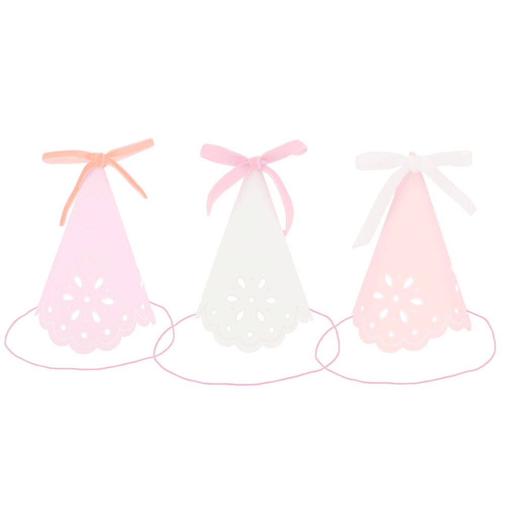 Meri Meri Broderie Anglaise Lace Party Hats, Shopsweetluluss