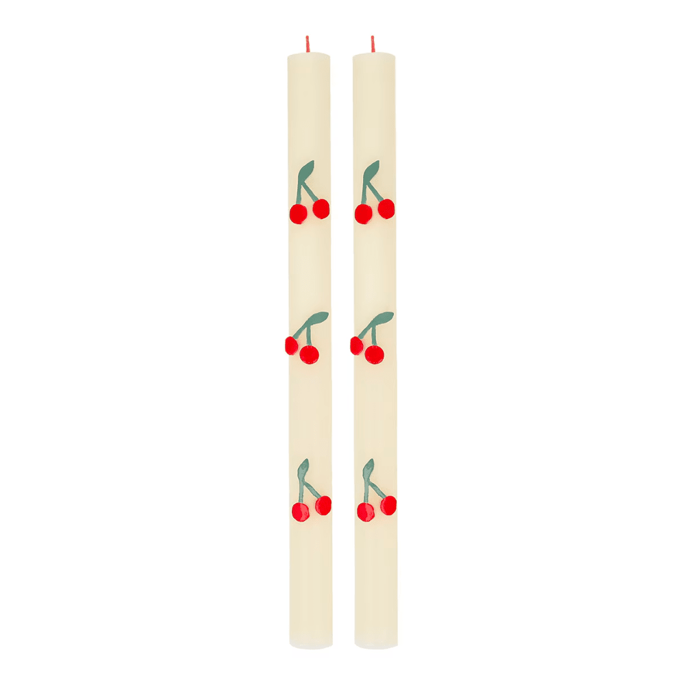 Meri Meri Cherry Table Candles, Shopsweetluluss