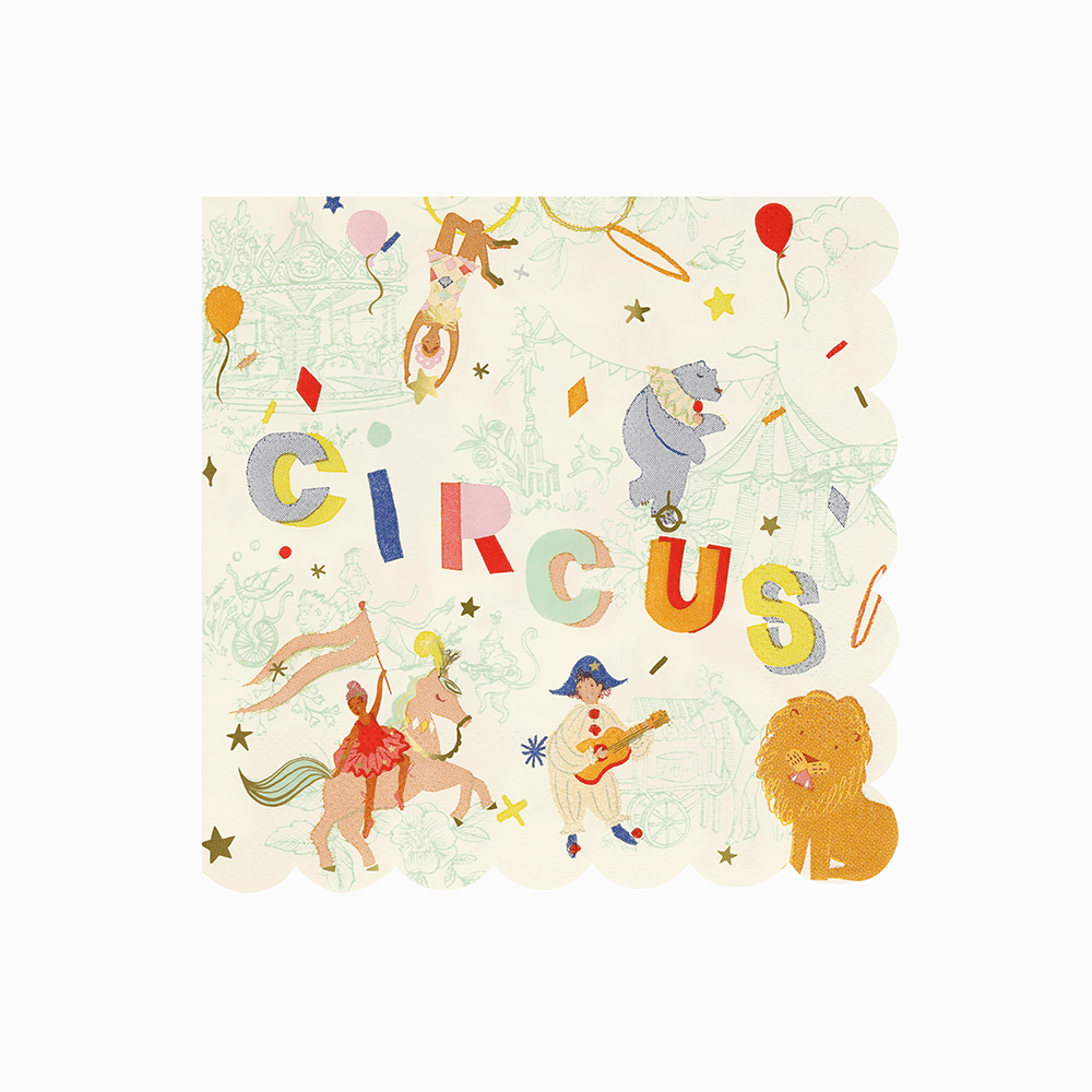 Meri Meri Circus Large Napkins, Shopsweetluluss