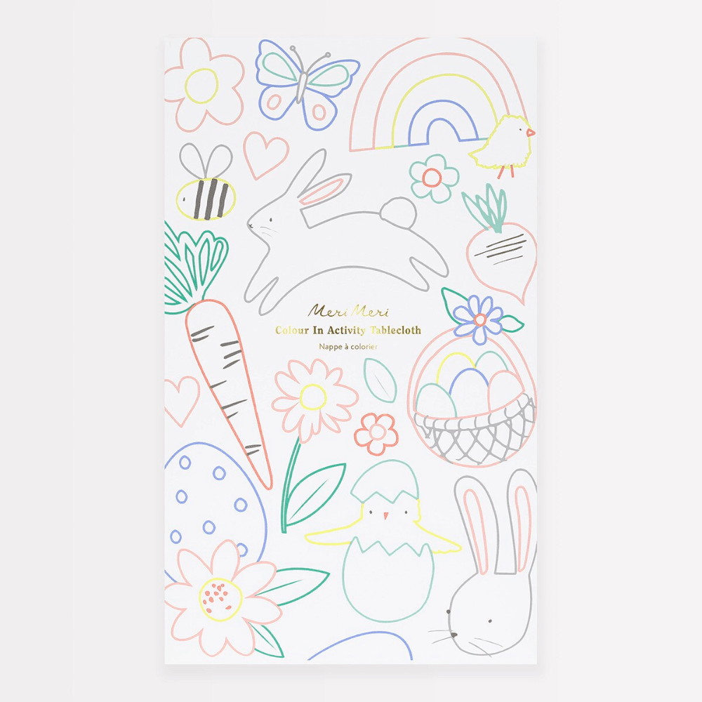 Meri Meri Easter Colour In Activity Tablecloth, Shopsweetluluss