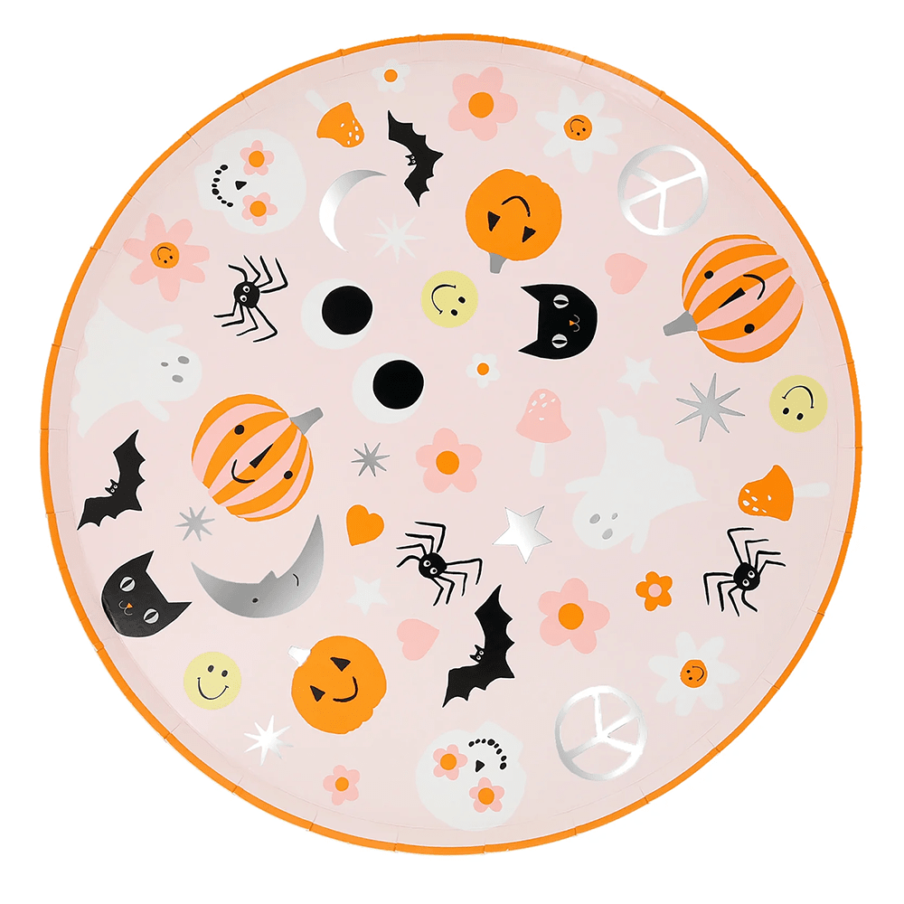 Meri Meri Groovy Halloween Icon Dinner Plates, Shopsweetluluss